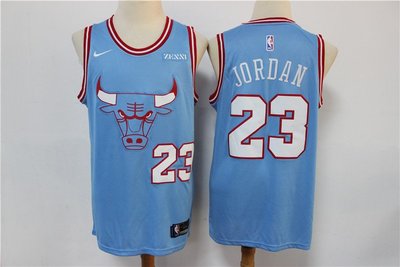 麥可·喬丹 （Michael Jordan） NBA芝加哥公牛隊 城市版 藍色 球衣 23號
