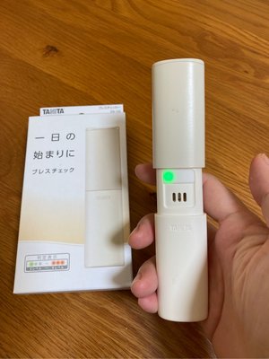 TANITA 口臭檢測器 口腔 異味 攜帶型 六段檢測 米 (二手、2022年4月購入、極新)