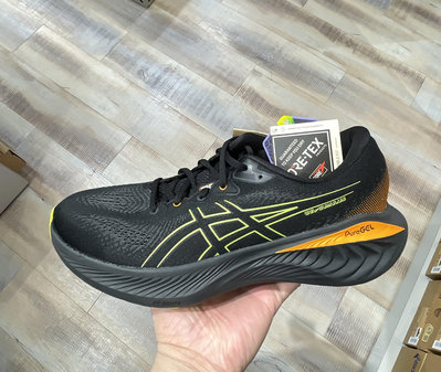 艾力克斯 ASICS GEL-CUMULUS 25 GTX 黑黃 防水慢跑鞋 男 1011B683-001