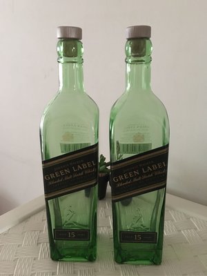 《瓶子控》蘇格蘭 約翰走路綠牌15年 純麥威士忌-空酒瓶  釀酒釀醋  酒瓶切割DIY