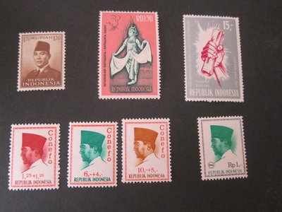 【雲品7】印尼Indonesia 1951 Sc 389,547,655,680,B166,171-2 MNH 庫號#BP16 78538