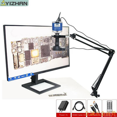 百佳百貨商店索尼 Yizhan 48MP 4K 1080P HDMI 工業數碼視頻顯微鏡相機 150X 變焦 C 接口鏡頭 SONY