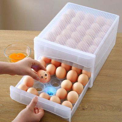 冰箱用放雞蛋的收納盒廚房抽屜式保鮮雞蛋盒收納蛋盒架*特價優惠