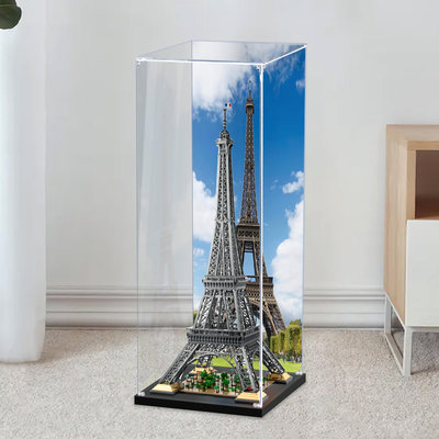 適用樂高10307巴黎埃菲爾鐵塔亞克力展示盒 透明防塵盒手辦收納盒