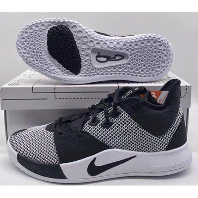 【小明潮鞋】耐克Nike PG 3 White Black 黑白 運動 籃球 公司現耐吉 愛迪達