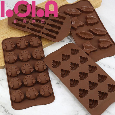 巧克力模具自制卡通造型冰塊糖果果凍布丁模具食品級硅膠心形模具