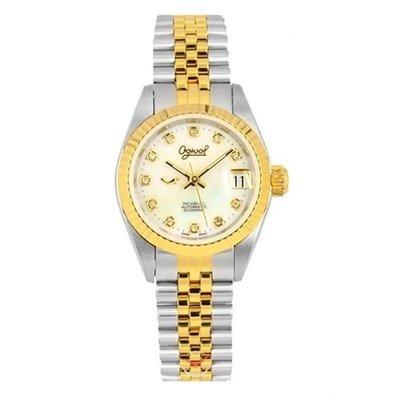 可議價 Ogival 愛其華 女 時尚雙色款金面 機械腕錶 (30328L29SK) 26mm