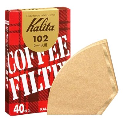 Kalita 102【無漂白】咖啡濾紙 2~4人40入/盒 手沖濾紙 卡利塔扇形濾紙 梯形濾紙 梯型濾紙 手沖咖啡