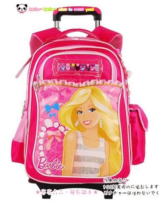 ☆㊣ 新款 芭比Barbie 「可拆卸脫卸」A270148小學生拉桿書包雙肩書包 現+預
