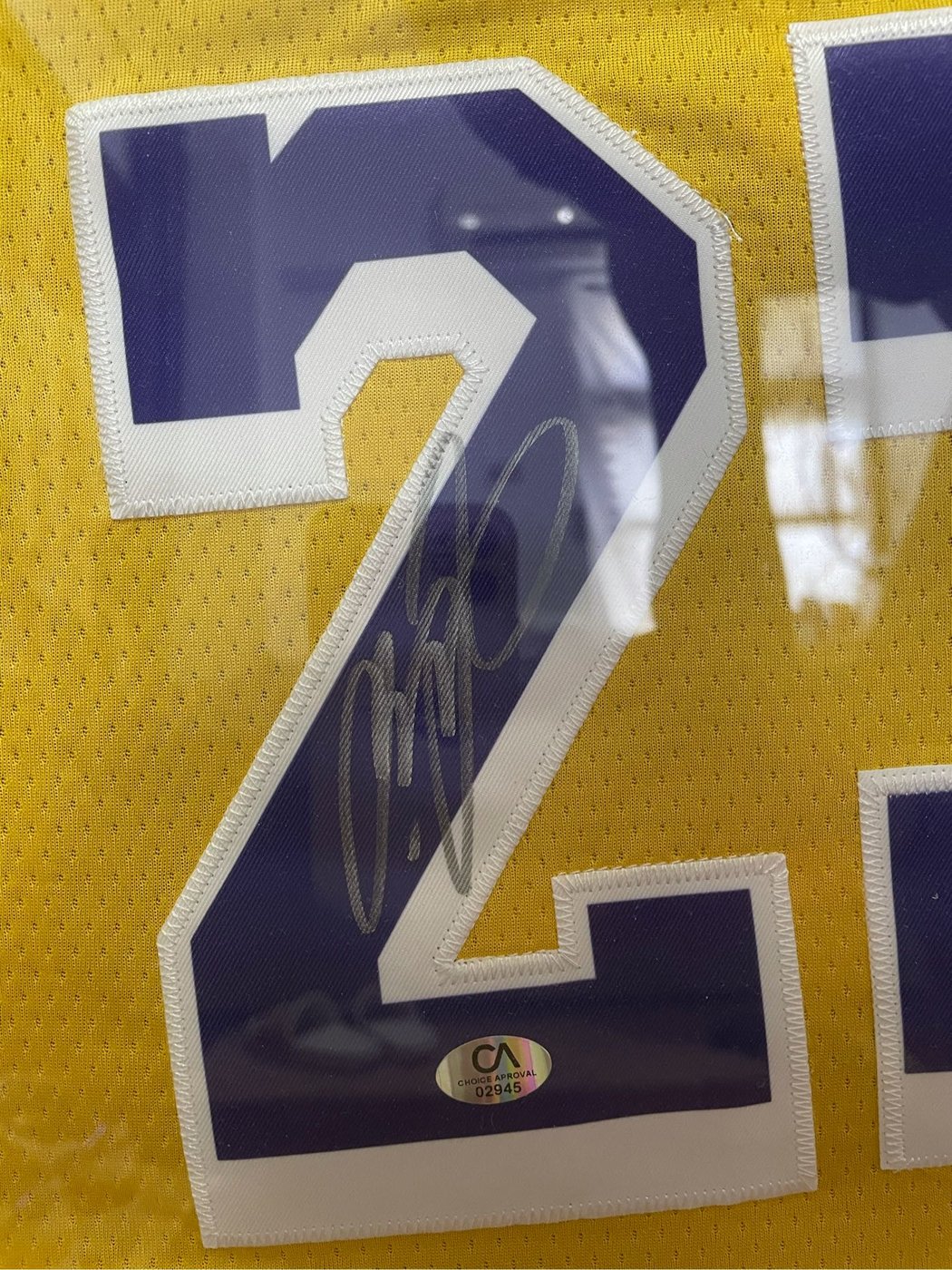 Lebron James Lakers # 23 auto Jersey 小皇帝湖人親簽球衣。size 52