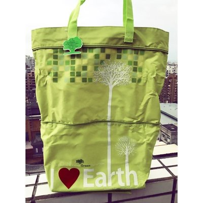 Earth 愛地球 環保 摺疊 水餃包 肩背包 手提包 手提袋 手推車 購物車 購物袋