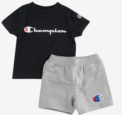 預購 美國帶回 正貨 Champion 寶寶 男童 短袖運動風套裝 休閒套裝 兩件式 上衣+短褲