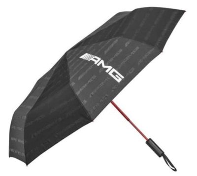 [現貨] 德國 賓士原廠最新 AMG 短柄折疊雨傘 遮陽傘 超強防風設計