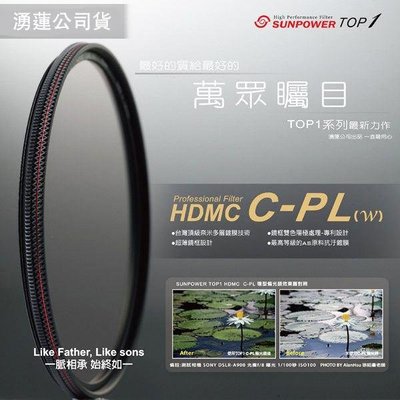 【eYe攝影】現貨 SUNPOWER 72mm TOP1 HDMC CPL 超薄框鈦元素環形偏光鏡 多層鍍膜