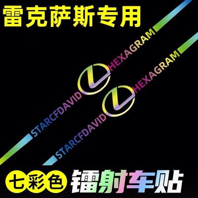 雷克薩斯 反光貼 車身裝飾貼 凌志 es ux nx rx gs ct 200 外飾貼紙 Lexus 車標貼