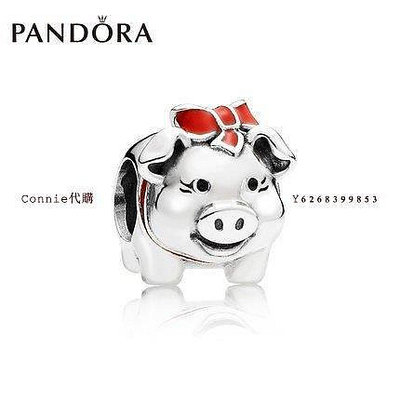 全館免運 Pandora S925純銀新款手鍊diy珠子配件烤漆小豬串珠 可開發票