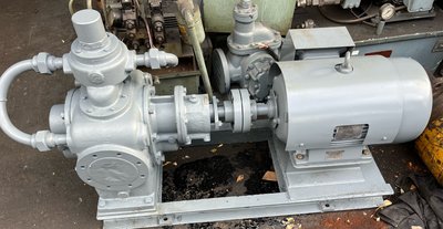 (瀝青專用)日本GEAR PUMP(外層可加熱) 出入口4英吋 抽油齒輪幫浦 15HP/6P/220V 抽油機