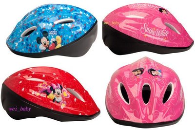 迪士尼 白雪公主 米妮 米奇 兒童 直排輪/溜冰鞋/滑板車 兒童五孔頭盔 安全帽