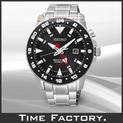 【時間工廠】全新原廠正品 SEIKO Sportura GMT 大錶徑 人工動能錶 SUN015P1