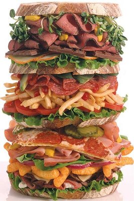 〔無孔Blue〕美味禮物漢堡-木質1000片拼圖 益智 紓壓
