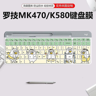 MTX旗艦店【鍵盤配件】羅技MK470 K580鍵盤保護貼膜臺式機鍵鼠套裝防塵罩套訂製