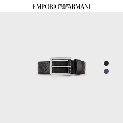 【現貨精選】EMPORIO ARMANI/阿瑪尼2022夏季男士個性徽標皮革腰帶