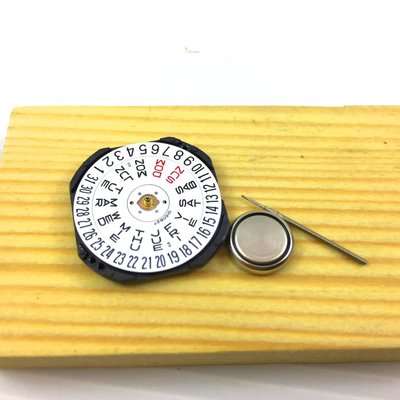 日本原裝 Epson VX33E 星期和日期6點位 手錶 機芯 錶芯 3針 附龍芯 把桿 電池 鐘錶維修 鐘錶零件