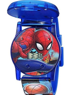 預購 美國 Marvel 蜘蛛人 熱賣款 日本石英機芯 兒童錶 男童 手錶 電子學習錶 閃亮手錶 生日禮 新年禮