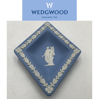 【皮老闆二店】二手真品 WEDG WOOD 白芋浮雕 瓷器 飾品盤 盤子 蠟燭盤   器810