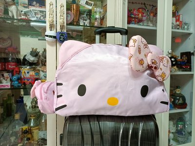 全新 三麗鷗 Hello Kitty 粉色雙面兩用 可折疊 可放拉桿 可放行李箱 多功能 收納袋 旅行袋 購物袋 現貨
