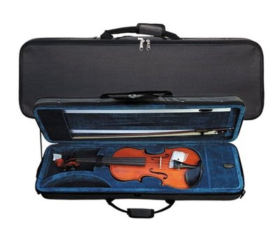 【華邑樂器10080-2】小提琴琴盒-方盒 3/4小提琴適用 B款 (全開式收納袋 雙肩背袋 拉鋉大升級)