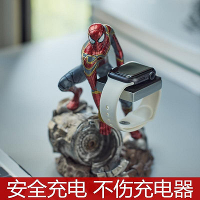 蜘蛛人充電支架Spider-Man展示座蘋果手錶S9 S8 SE 7個性ins卡通applewatch收納充電底座展（滿599免運）