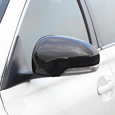 熱銷 豐田 適用於 TOYOTA WISH 2016-2017 碳纖維花紋汽車後視鏡罩,WISH 後視鏡罩飾條 可開發票