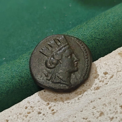 古希臘銅幣古幣 財富女神提喀幸運女神 21.2mm