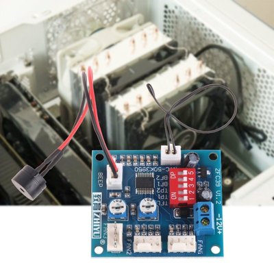 12V CPU風扇溫度控制PWM速度控制器模塊報警蜂鳴器傳感器