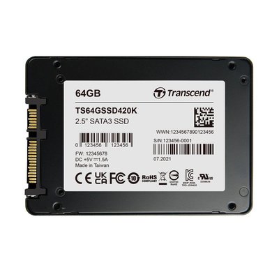 新風尚潮流 【TS64GSSD420K】 創見 64GB 2.5吋 SATA SSD MLC 顆粒 固態硬碟