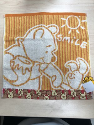 日本 小熊維尼 刺繡花邊系列 親膚柔軟 大方巾 吸水性好 現貨供應