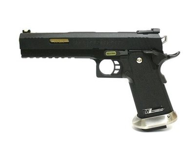 【BCS武器空間】WE HI CAPA系列 6吋 競技版 帝王暴龍 滑套A 有字 黑色金管 瓦斯短槍-WEH018-04