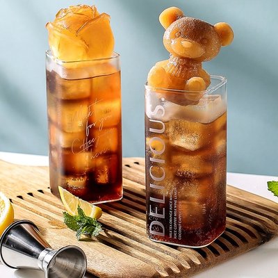"middle-雅朵" 咖啡 造型冰塊 烘培 DIY 3D玫瑰 泰迪熊 威士忌 3D小熊 創意家用製冰 冰磚冰模 製冰模
