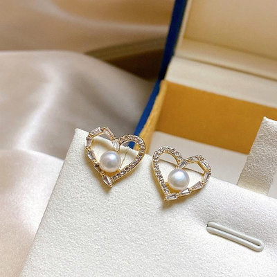 雯雯代購版 日本TASAKI 田崎 塔思琦同款珍珠耳環925銀鍍18k金鑲嵌淡水珍珠
