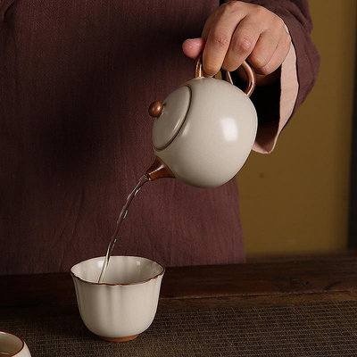 汝窯茶具套裝整套家用功夫輕奢高檔新款汝瓷全套茶壺高端杯子喝茶