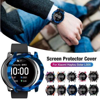 森尼3C-彩繪錶殼 於 小米有品 Haylou Solar LS05運動手錶保護殼 PC殼保護框 外殼-品質保證