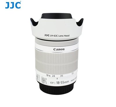 泳 JJC 佳能750D 100D 800D 77D 700D遮光罩單眼EW-63C 18-55STM鏡頭遮光罩