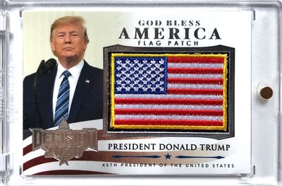 最新～川普 2020 Decision God Bless America國旗Patch卡～