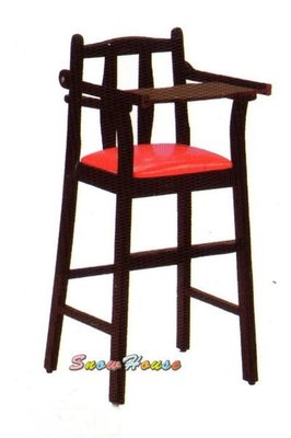 ╭☆雪之屋☆╯R833-10兒童餐椅 / 寶寶椅 / 寶寶用餐椅 (皮面胡桃色)