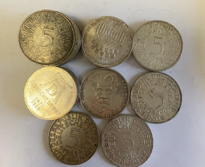 二手 德國5馬克 錢幣 銀幣 硬幣【奇摩錢幣】1629
