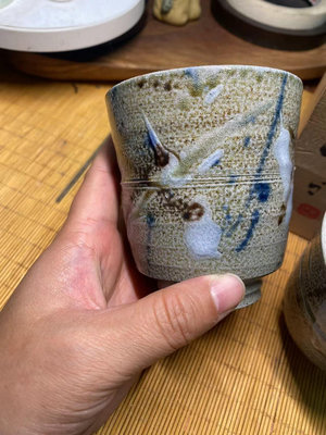 日本回流益子燒大家薄田浩司作湯吞杯對杯茶杯，清流杯馬克杯可樂