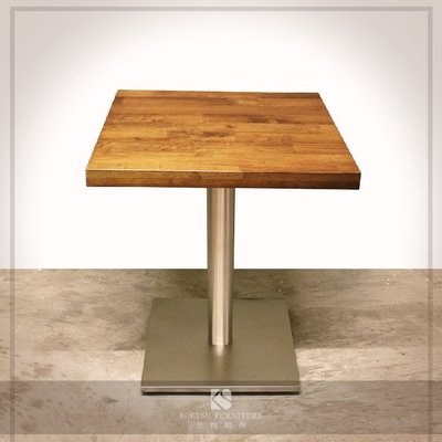 TE-21 橡木集層不鏽鋼方桌【光悅制作】餐廳 咖啡廳 民宿 餐椅 設計傢俱
