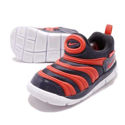 【NIKE 耐吉】DYNAMO FREE(TD)毛毛蟲鞋 兒童運動鞋 藍橘343938-015 尺寸US6C/12cm