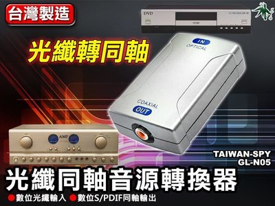光纖同軸轉換器 光纖轉同軸 GL-N05 台灣製